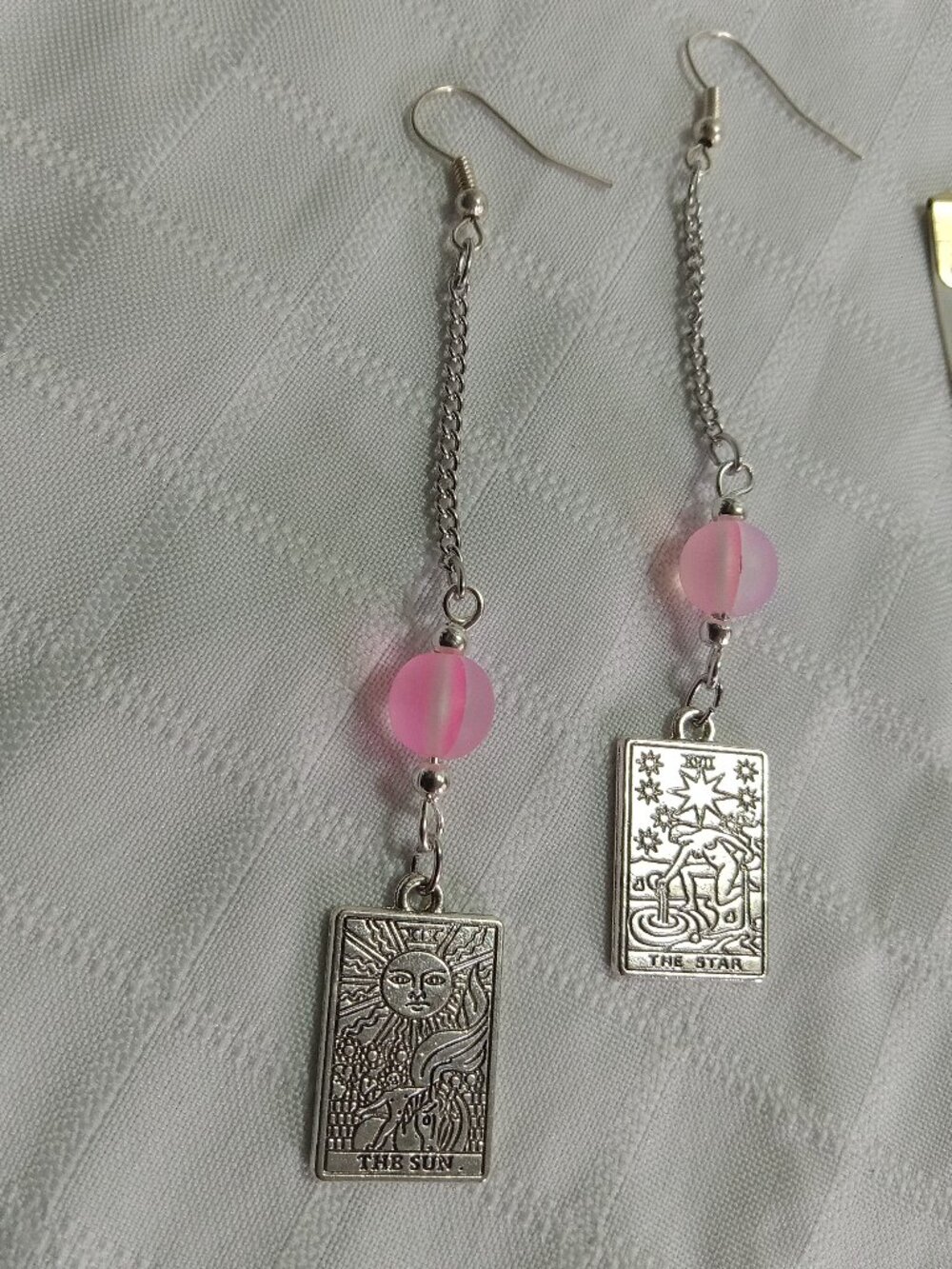 Handmade earrings with Tarots cards charms